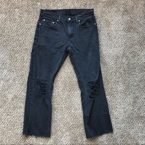DIY Distressed Levi’s 559 Jeans - Black